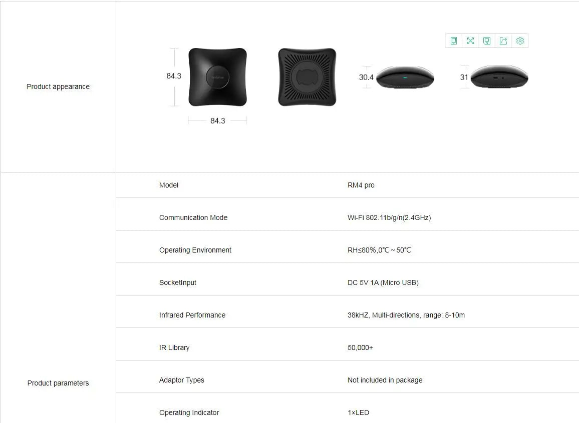 Broadlink RM4 Pro WiFi Universal Smart Remote