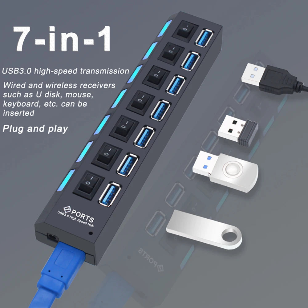 USB 3.0 Type-C Docking Station – Multiport Hub with SD/TF Card Reader & Audio for MacBook Pro