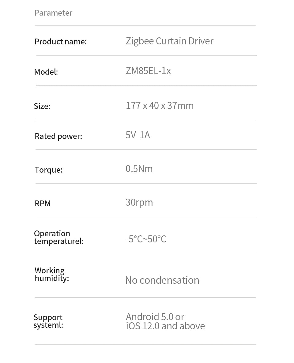Zemismart ZigBee Smart Roller Shade Motor with Battery