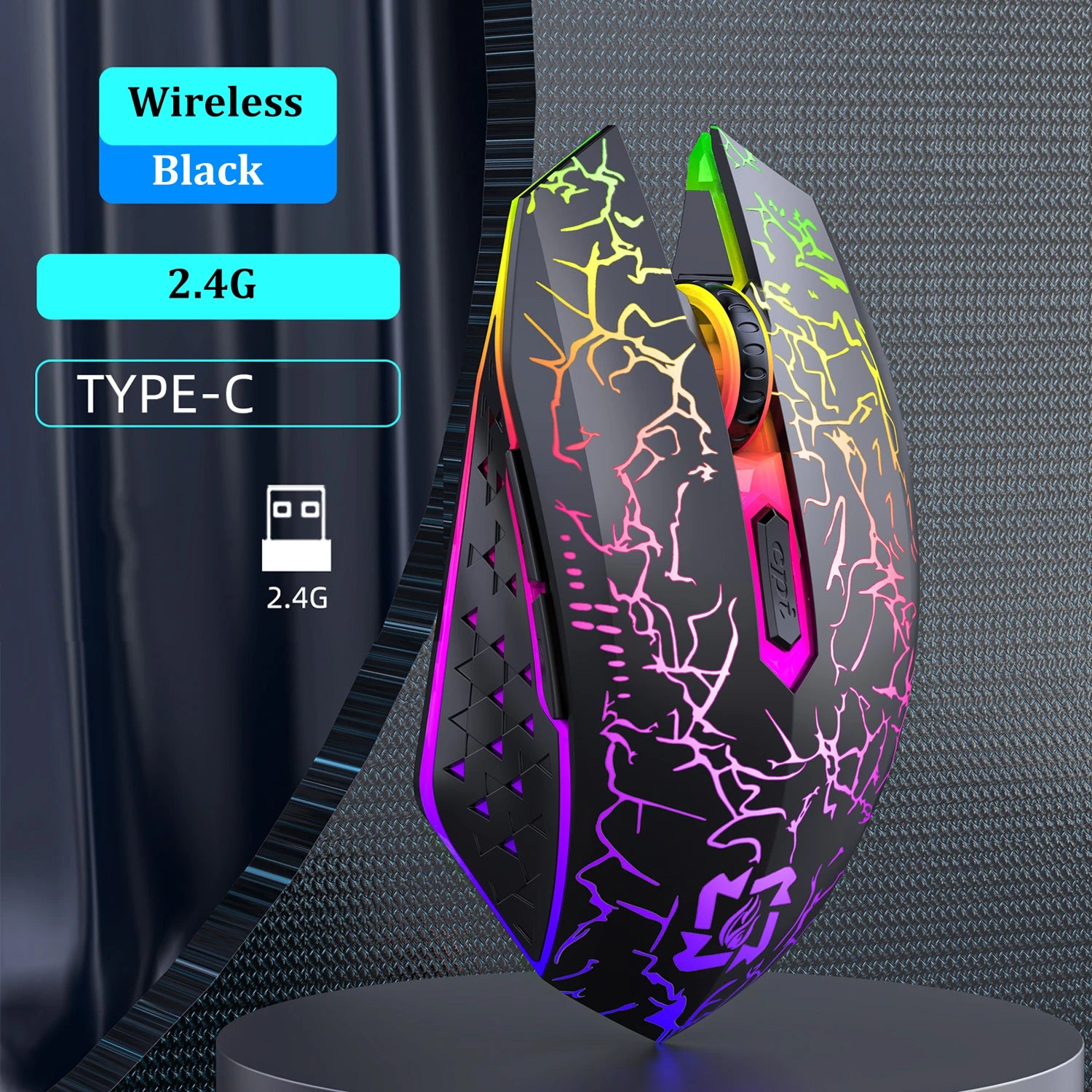 Bluetooth 5.2 RGB Dual-Mode Wireless Mouse