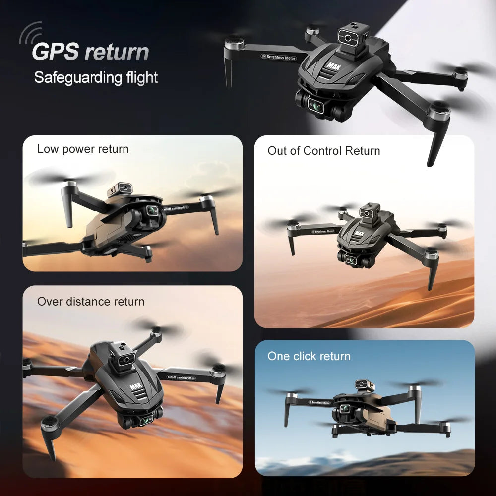 V168 Max 8K GPS Drone – 5G WiFi Dual Camera, 5KM Range, Foldable Brushless Quadcopter