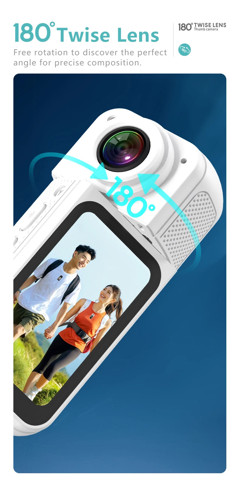 AMORUS Mini 2.7K Thumb Action Camera