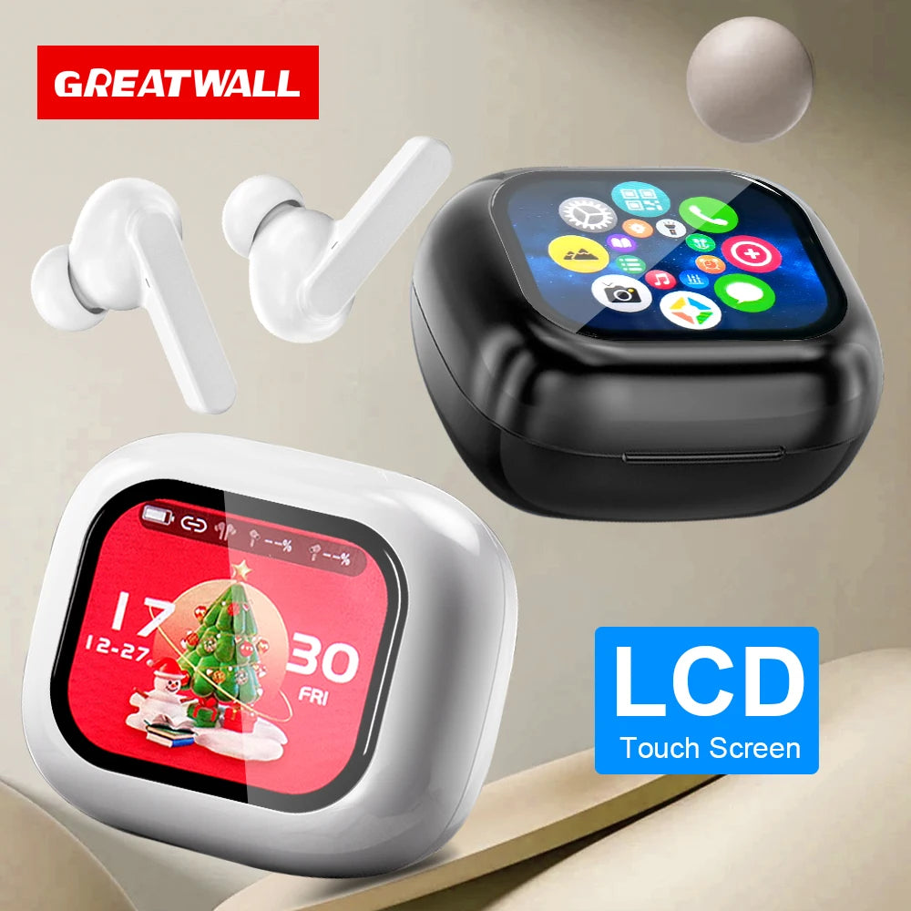 GREATWALL TWS Bluetooth Earbuds – LCD Touch Hi-Fi Stereo