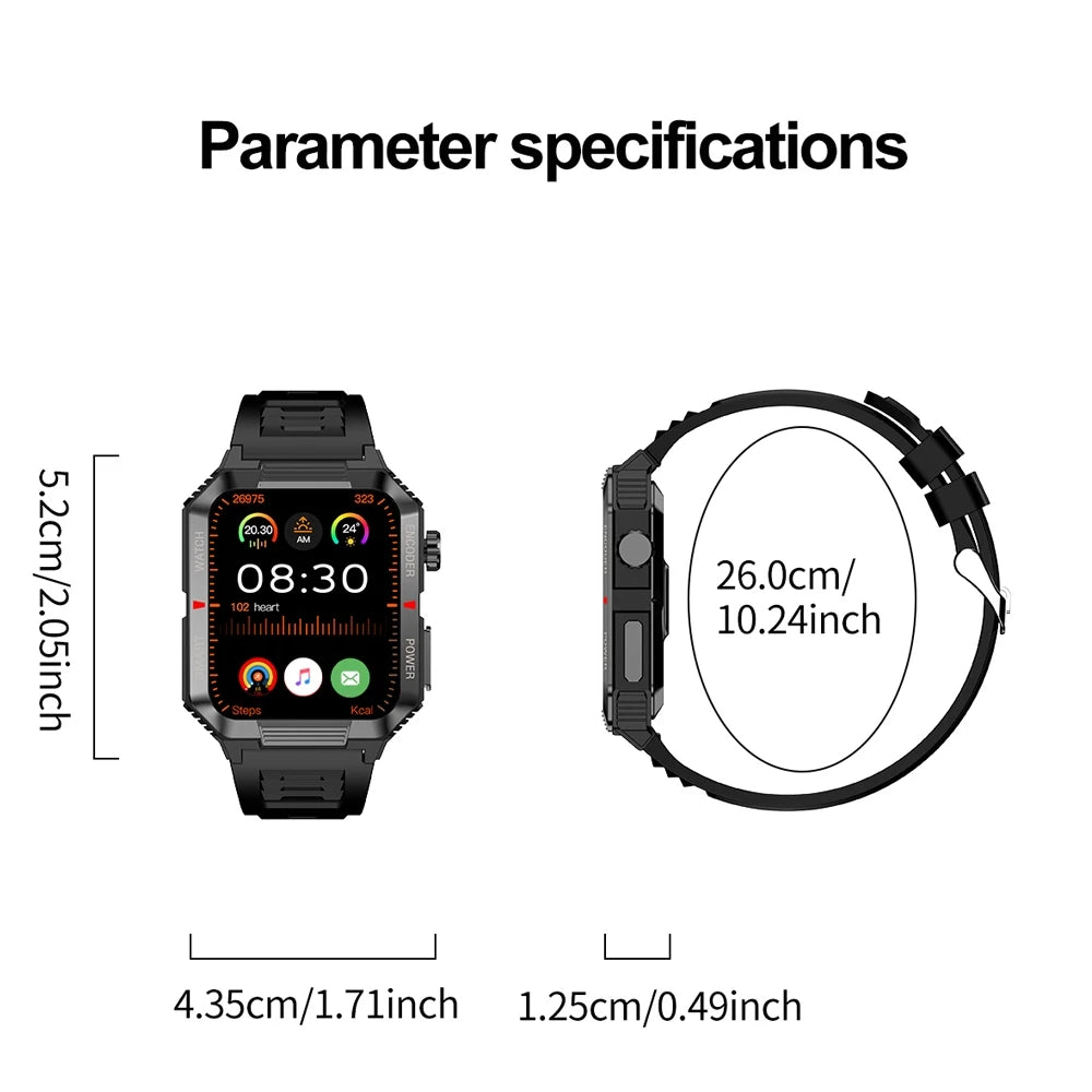 Men’s NFC GPS Smartwatch – 1.99" HD Screen, Bluetooth Calling, 120+ Sports Modes