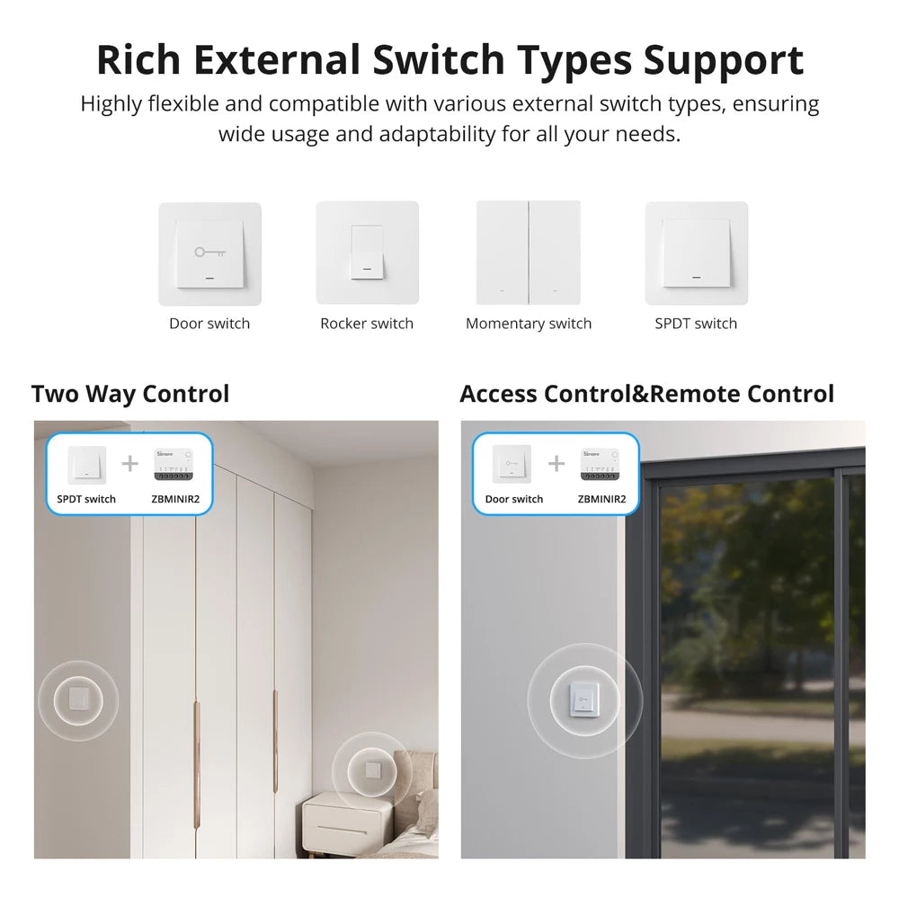 SONOFF ZBMINIR2 Zigbee Smart Switch with Remote Control