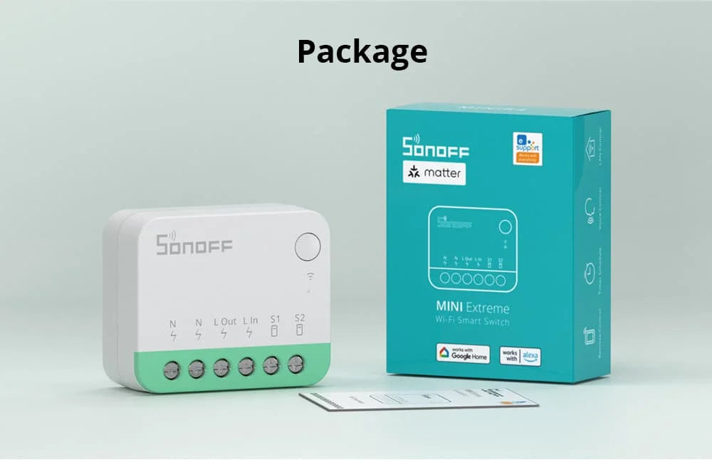 SONOFF MINIR4M Matter Smart Switch – Compact WiFi Module for Alexa, Google Home & SmartThings