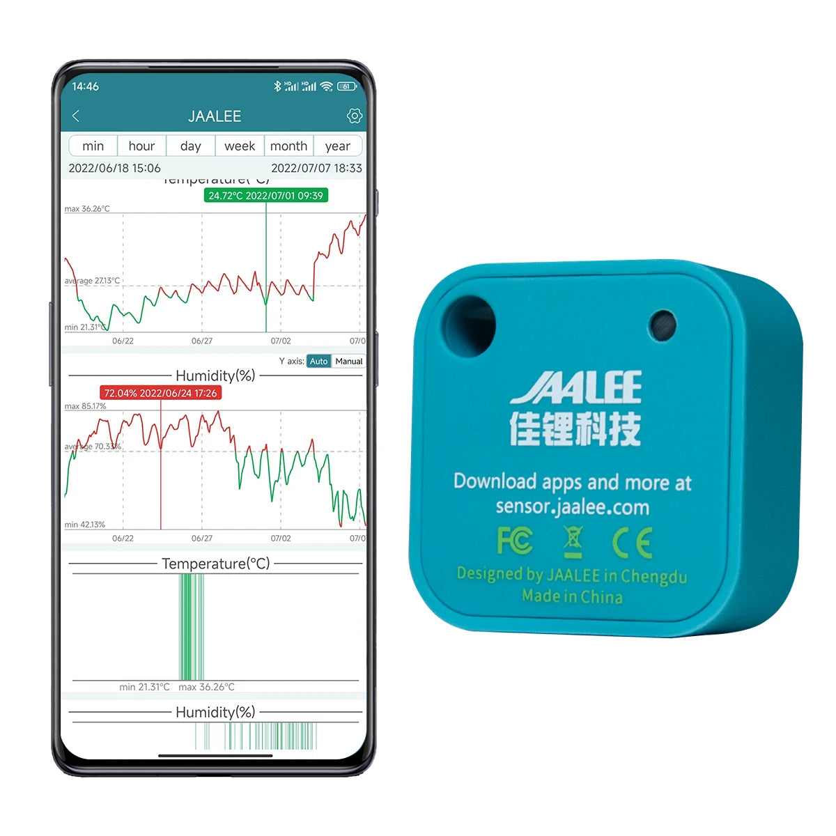 Jaalee JHT Smart Temp & Humidity Sensor – Dewpoint & VPD Logger