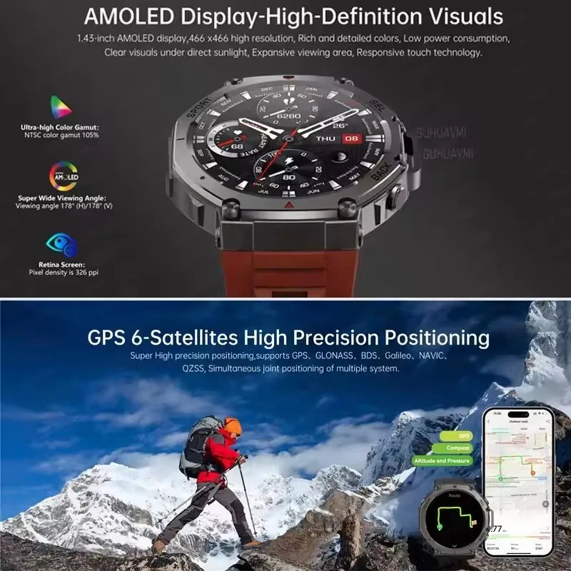 T-Rex 3 Ultra GPS Smartwatch 5ATM Waterproof