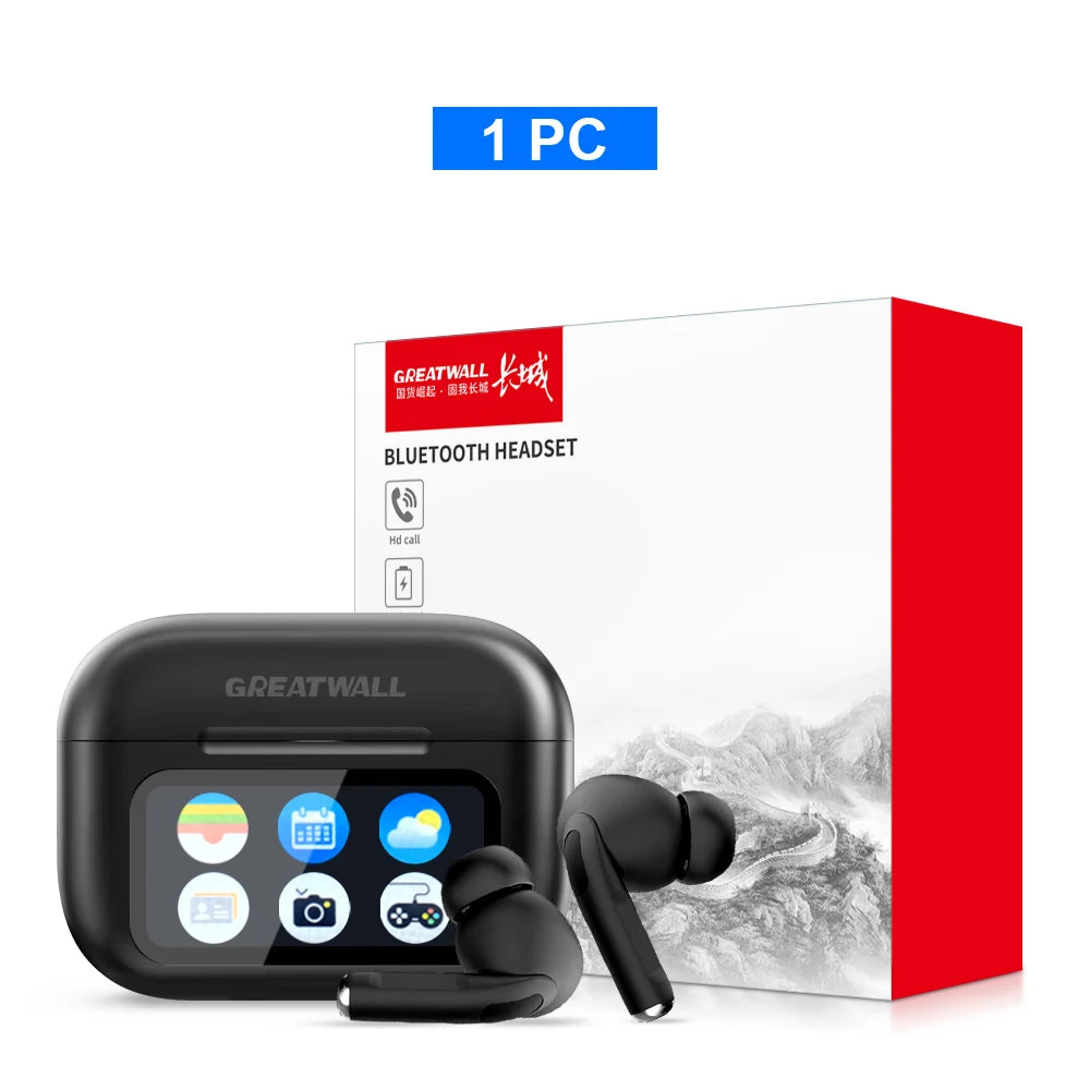 GREATWALL TWS Bluetooth Earbuds – LCD Touch Hi-Fi Stereo