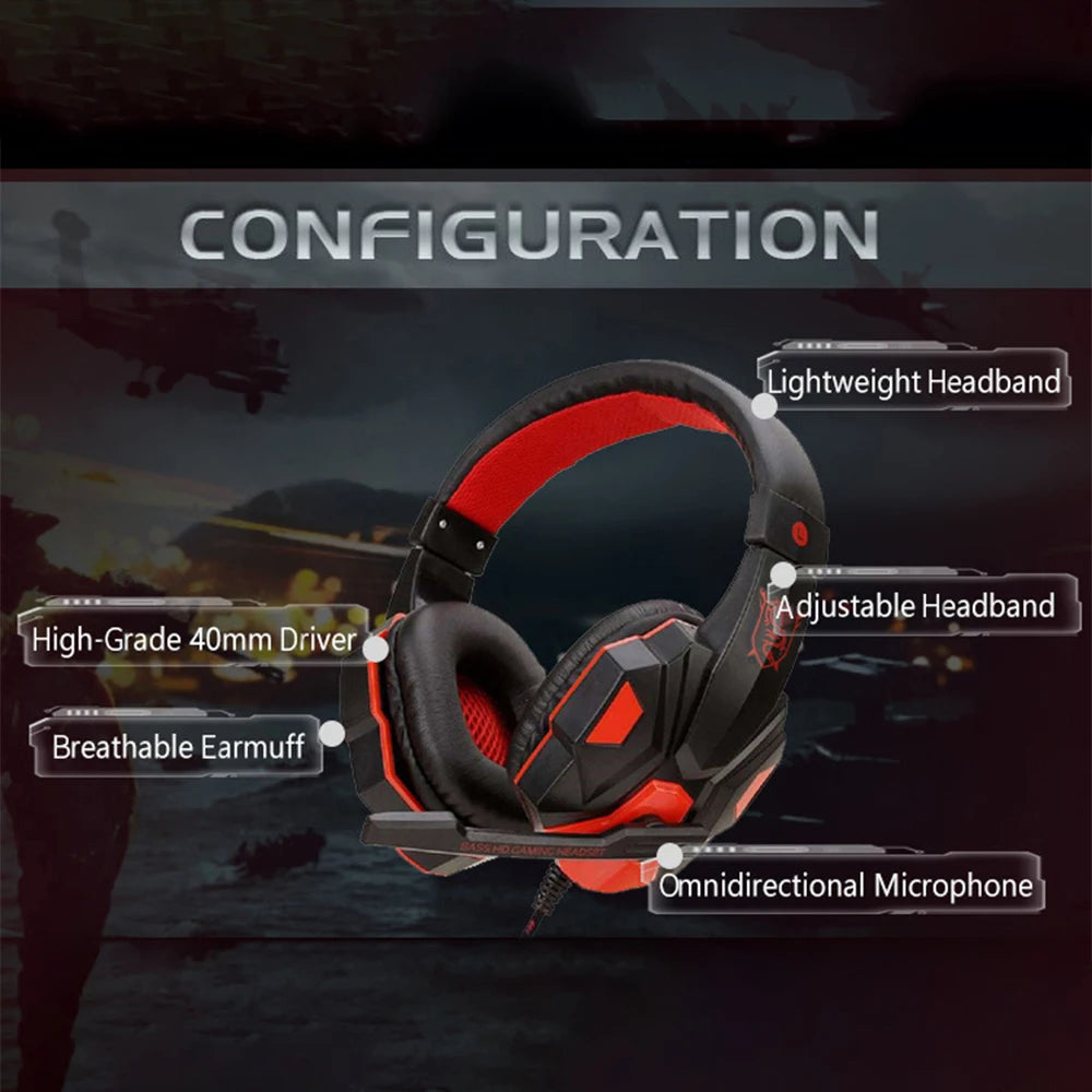 3.5mm Wired Gaming Headset with Mic