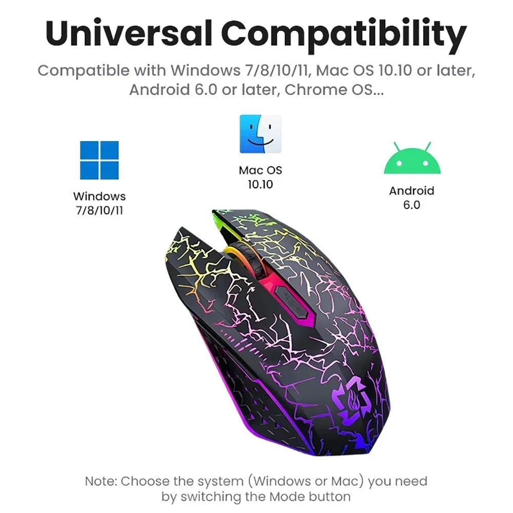 Bluetooth 5.2 RGB Dual-Mode Wireless Mouse