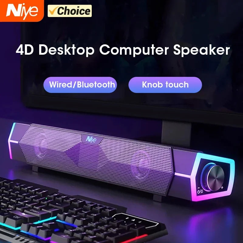 4D Bluetooth Soundbar Speaker with Subwoofer