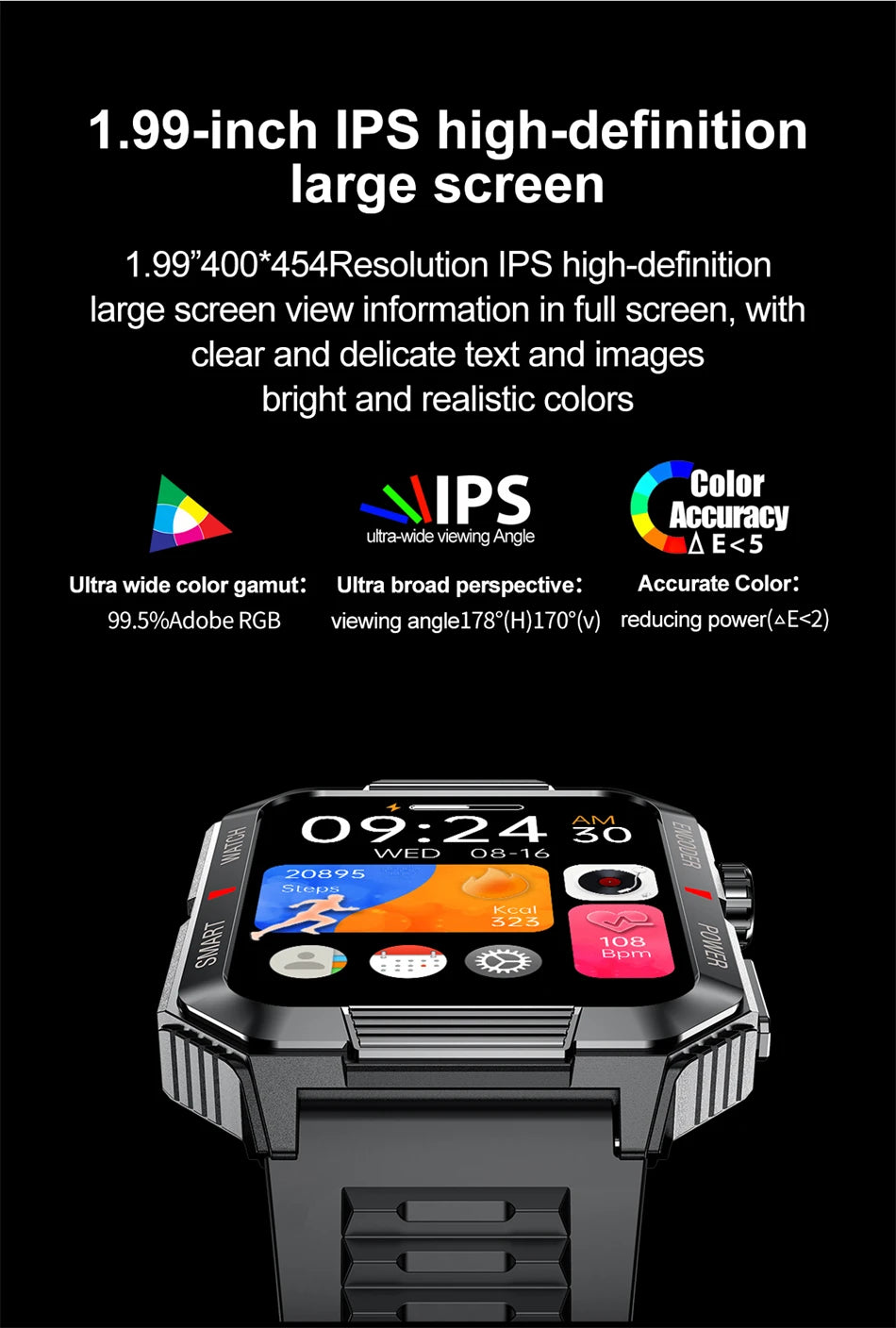 Men’s NFC GPS Smartwatch – 1.99" HD Screen, Bluetooth Calling, 120+ Sports Modes