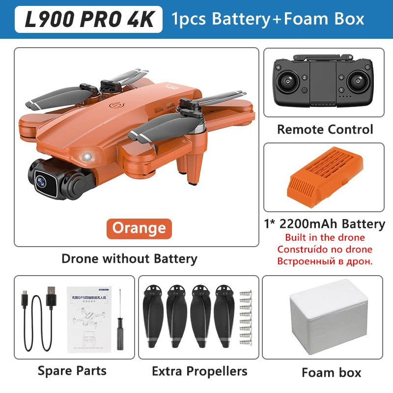 LYZRC L900 Pro GPS Drone – 4K Dual Camera 5G WiFi Foldable FPV Quadcopter