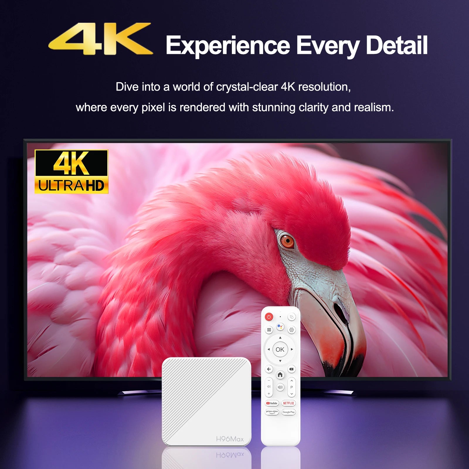 H96 Max H313 Smart TV Box – Android 14, WiFi 6, 4K UHD
