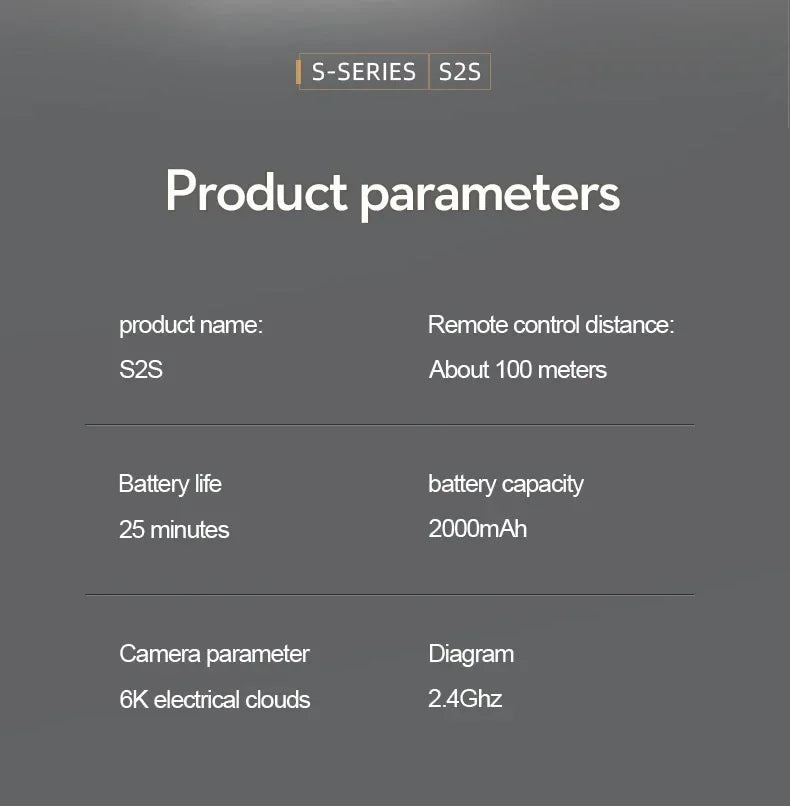 S2S Mini Drone 8K HD Camera Foldable Quadcopter