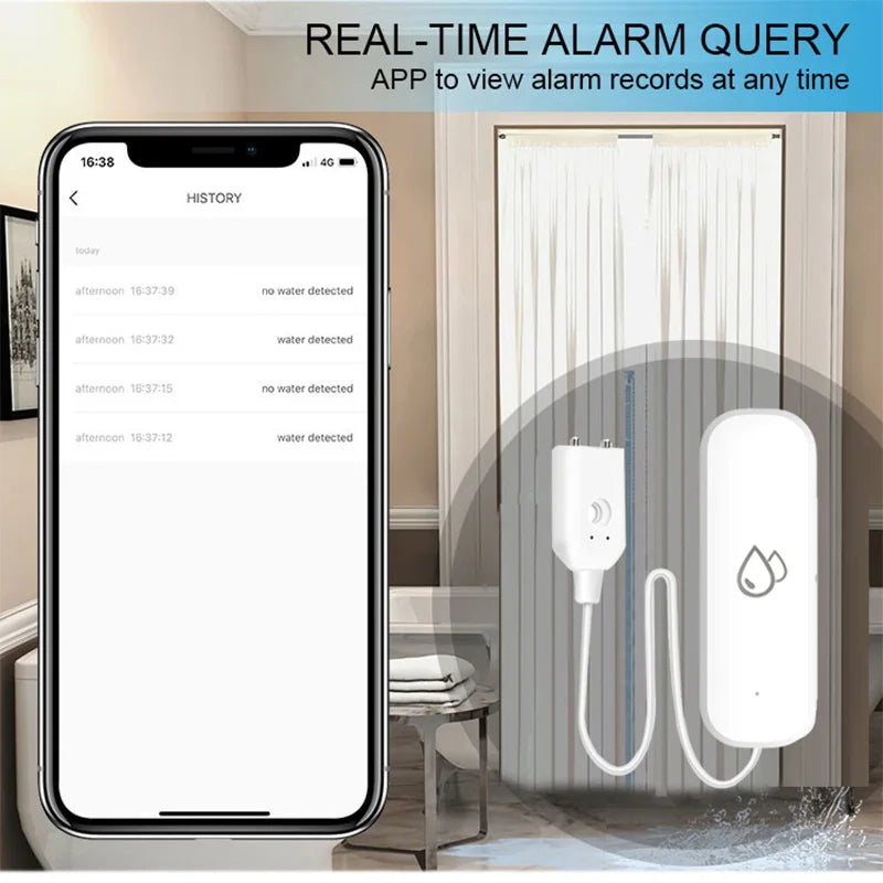 Tuya Smart WiFi/ZigBee Water Leak Sensor – Flood Detector Alarm for Smart Life App