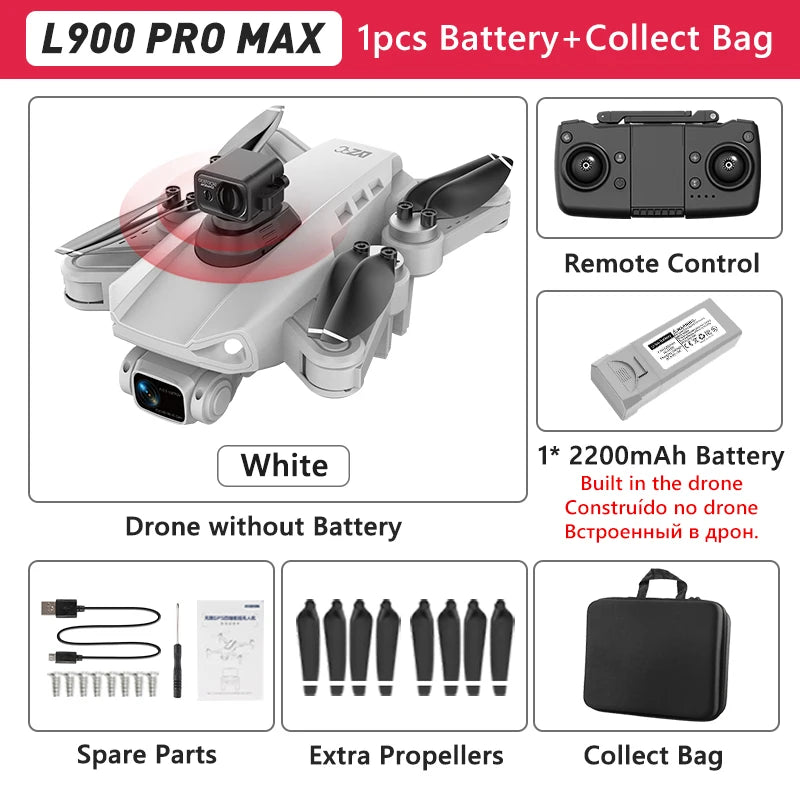 LYZRC L900 Pro GPS Drone – 4K Dual Camera 5G WiFi Foldable FPV Quadcopter