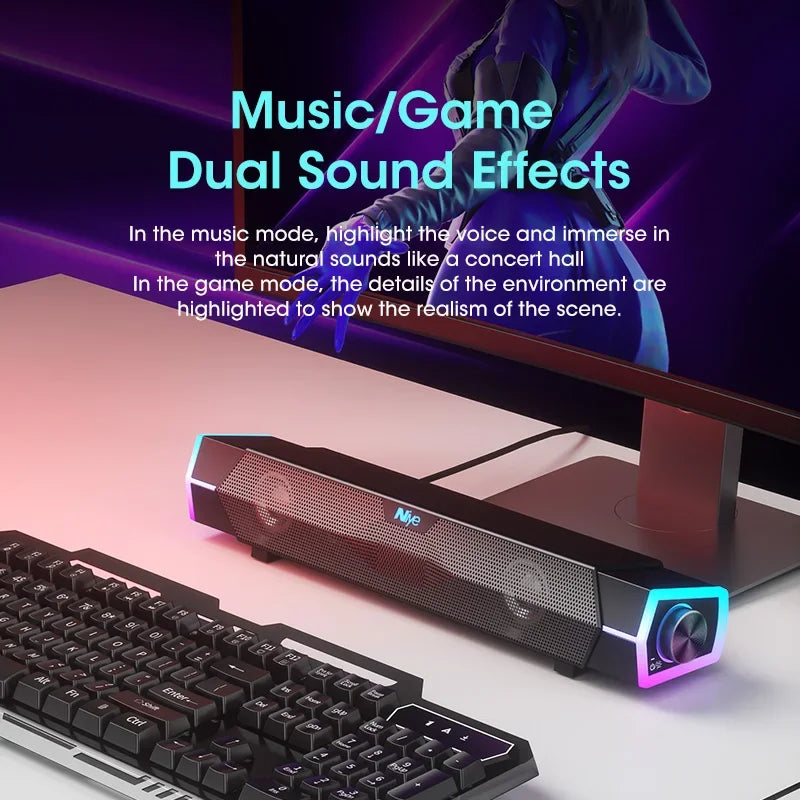 4D Bluetooth Soundbar Speaker with Subwoofer