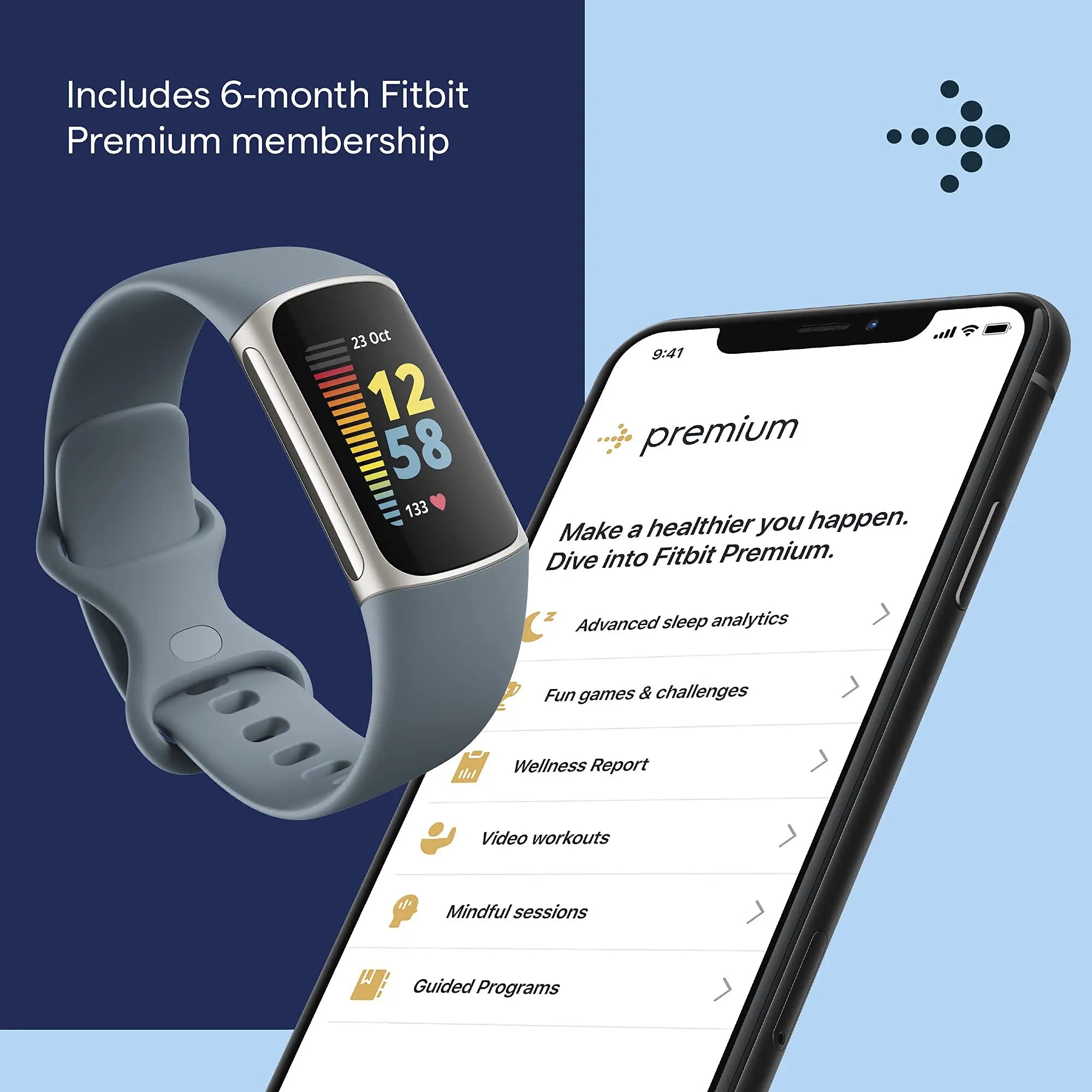 Fitbit Charge 5 Advanced Fitness & Health Tracker with GPS