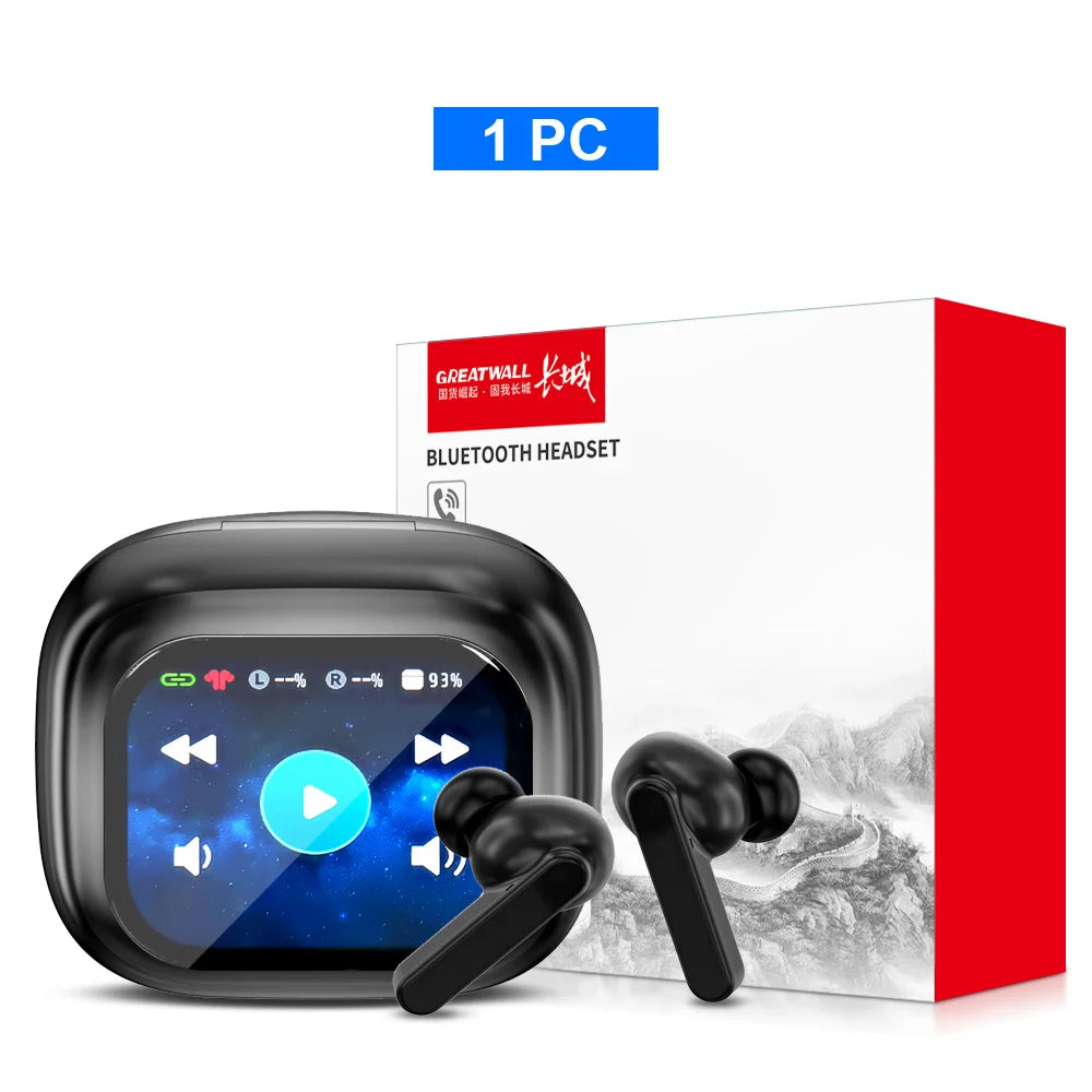 GREATWALL TWS Bluetooth Earbuds – LCD Touch Hi-Fi Stereo