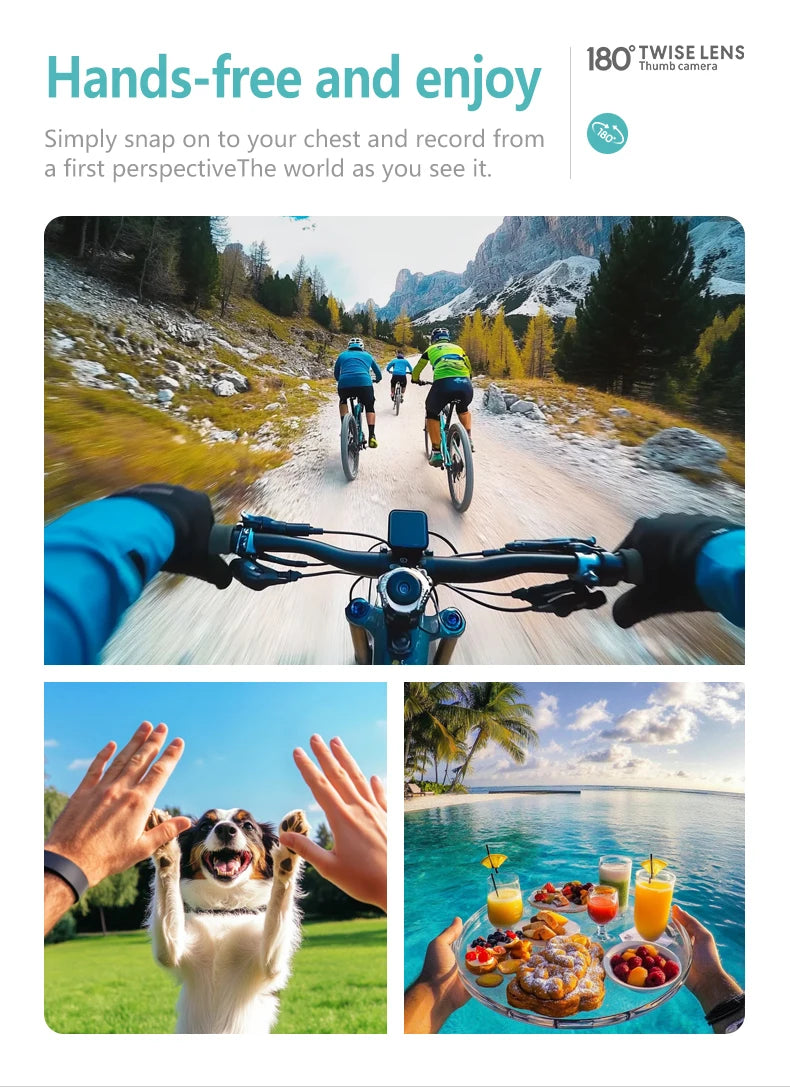 AMORUS Mini 2.7K Thumb Action Camera