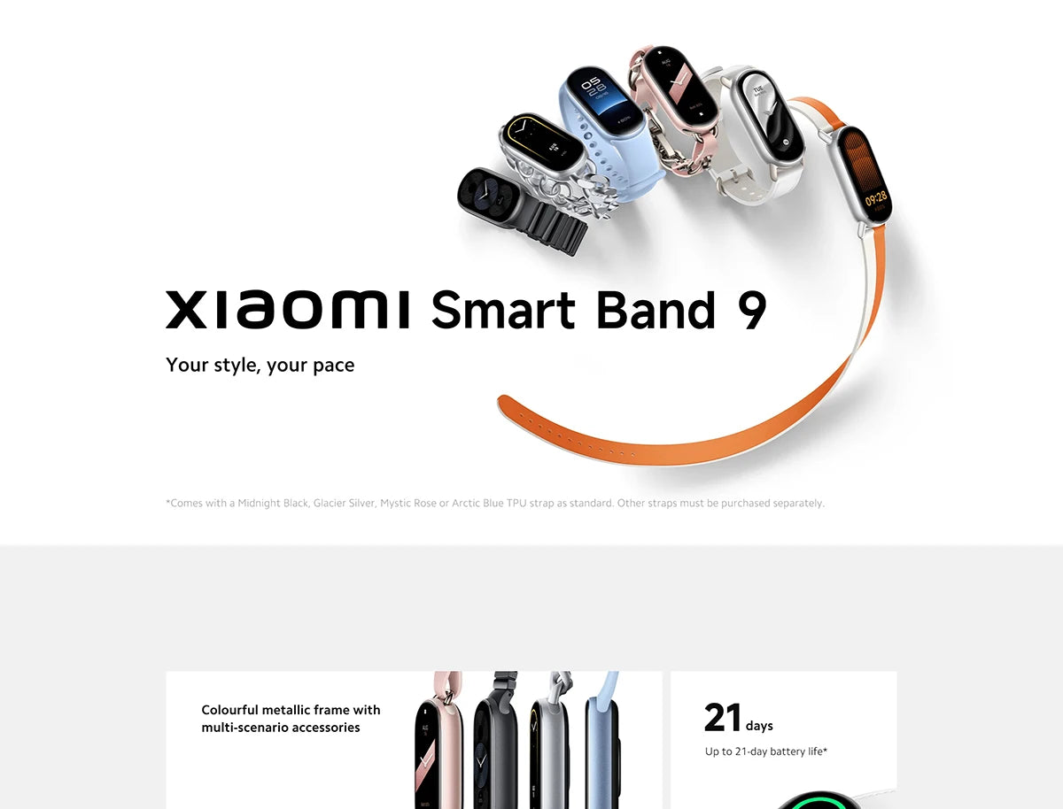 Xiaomi Smart Band 9 Global Version 1.62" AMOLED