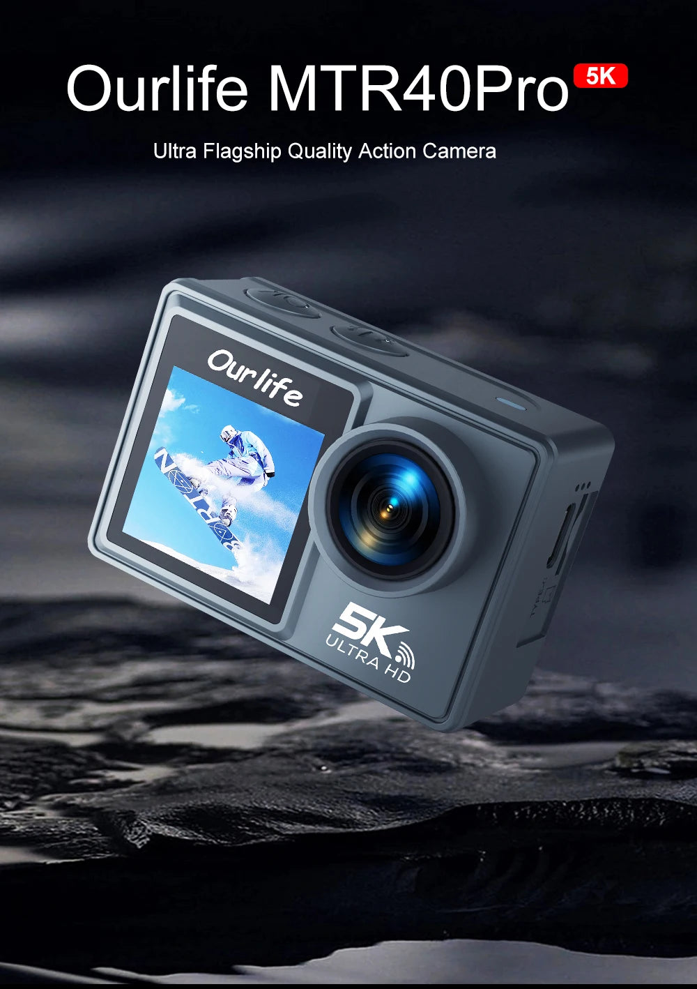 Ourlife MTR40 5K Waterproof Action Camera