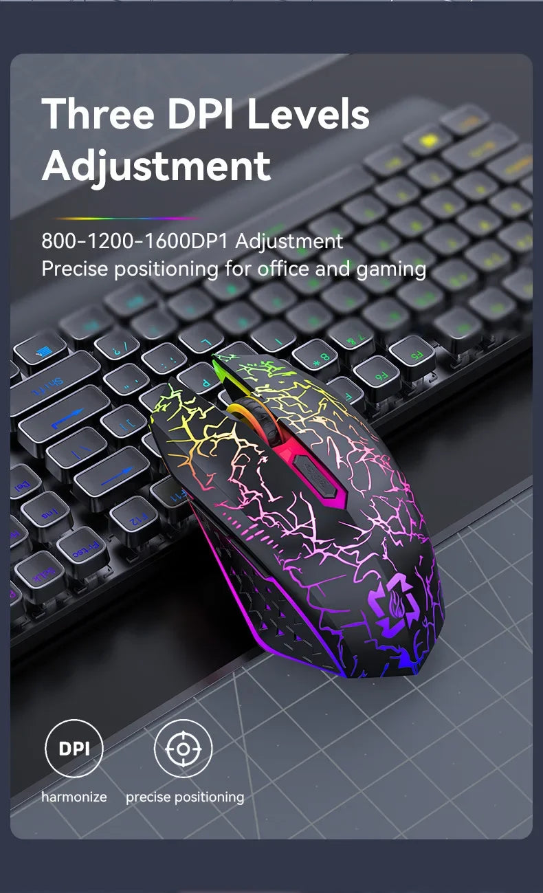 Bluetooth 5.2 RGB Dual-Mode Wireless Mouse