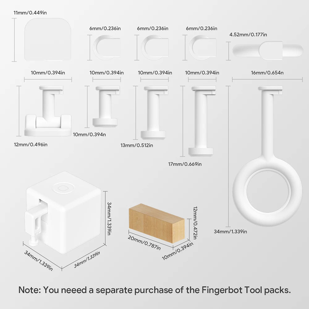 Tuya ZigBee Fingerbot Plus – Type-C Rechargeable Smart Button Pusher for Alexa & Google Home