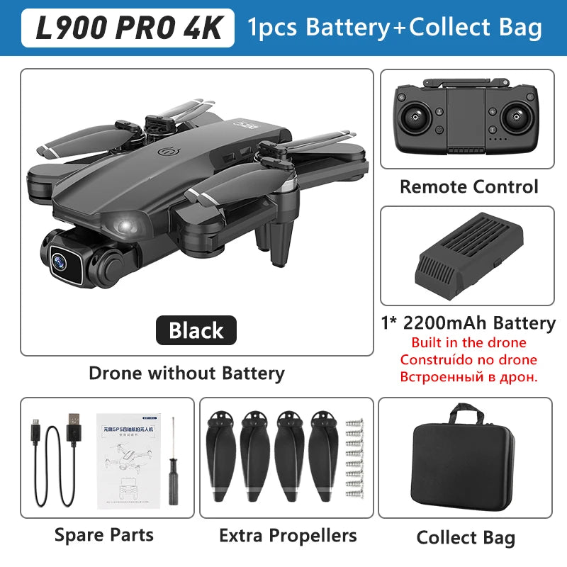 LYZRC L900 Pro GPS Drone – 4K Dual Camera 5G WiFi Foldable FPV Quadcopter