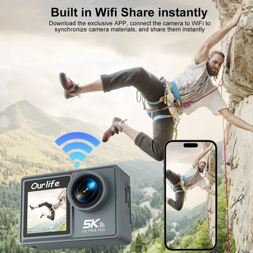 Ourlife MTR40 5K Waterproof Action Camera