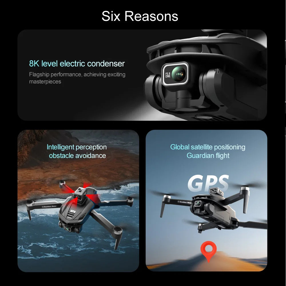 V168 Max 8K GPS Drone – 5G WiFi Dual Camera, 5KM Range, Foldable Brushless Quadcopter