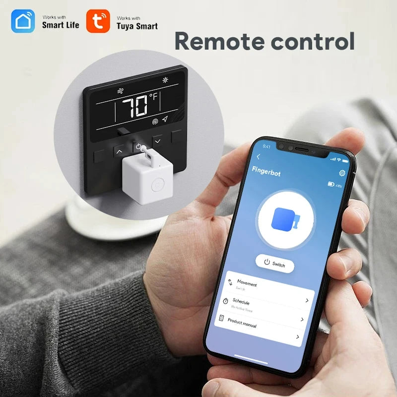Tuya ZigBee Fingerbot Plus – Type-C Rechargeable Smart Button Pusher for Alexa & Google Home