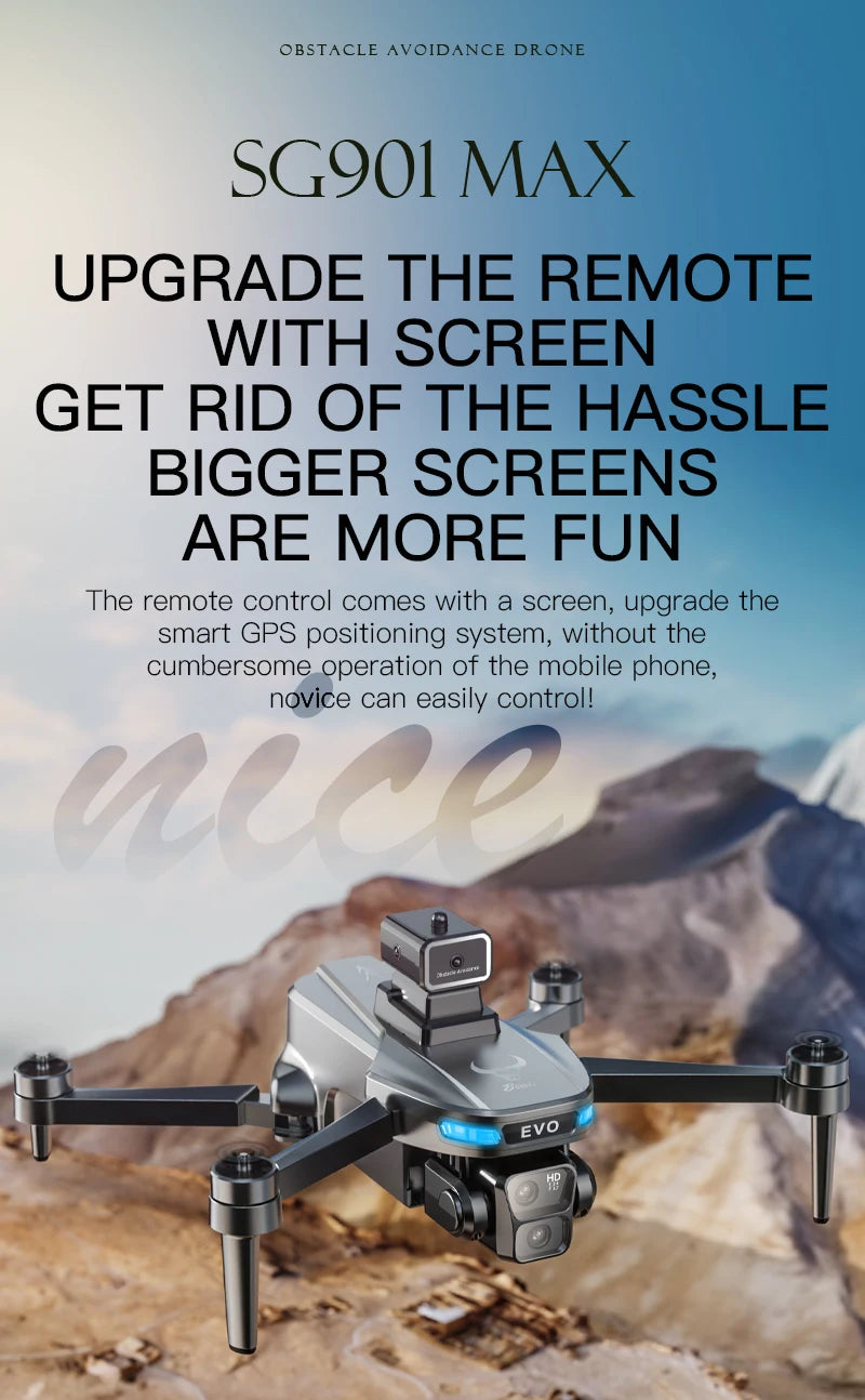 SG109 Pro Max 4K GPS Mini Drone with Screen Remote