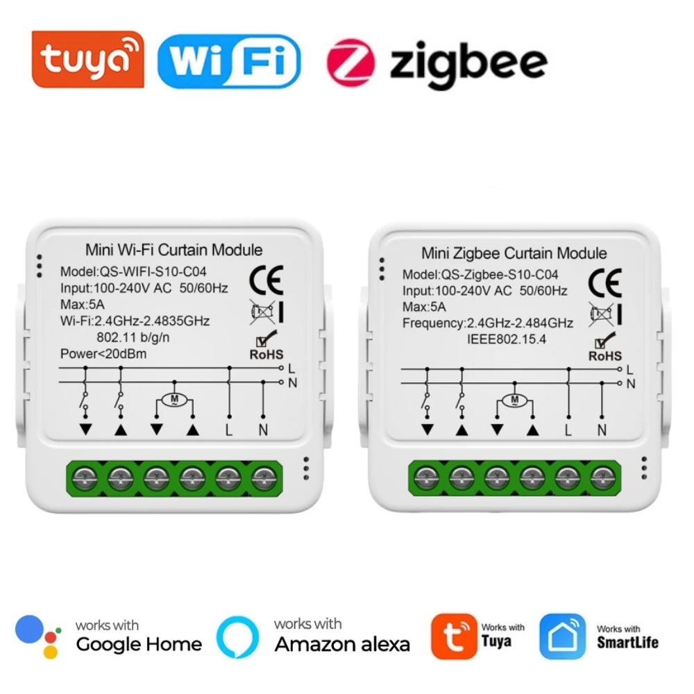 Tuya WiFi ZigBee Smart Curtain Switch Module