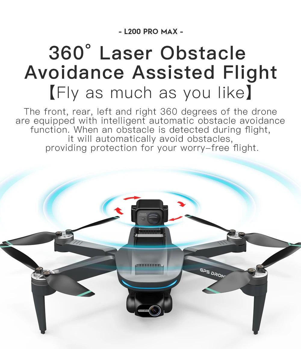 L200 Pro Max 4K GPS Drone with 2-Axis Gimbal