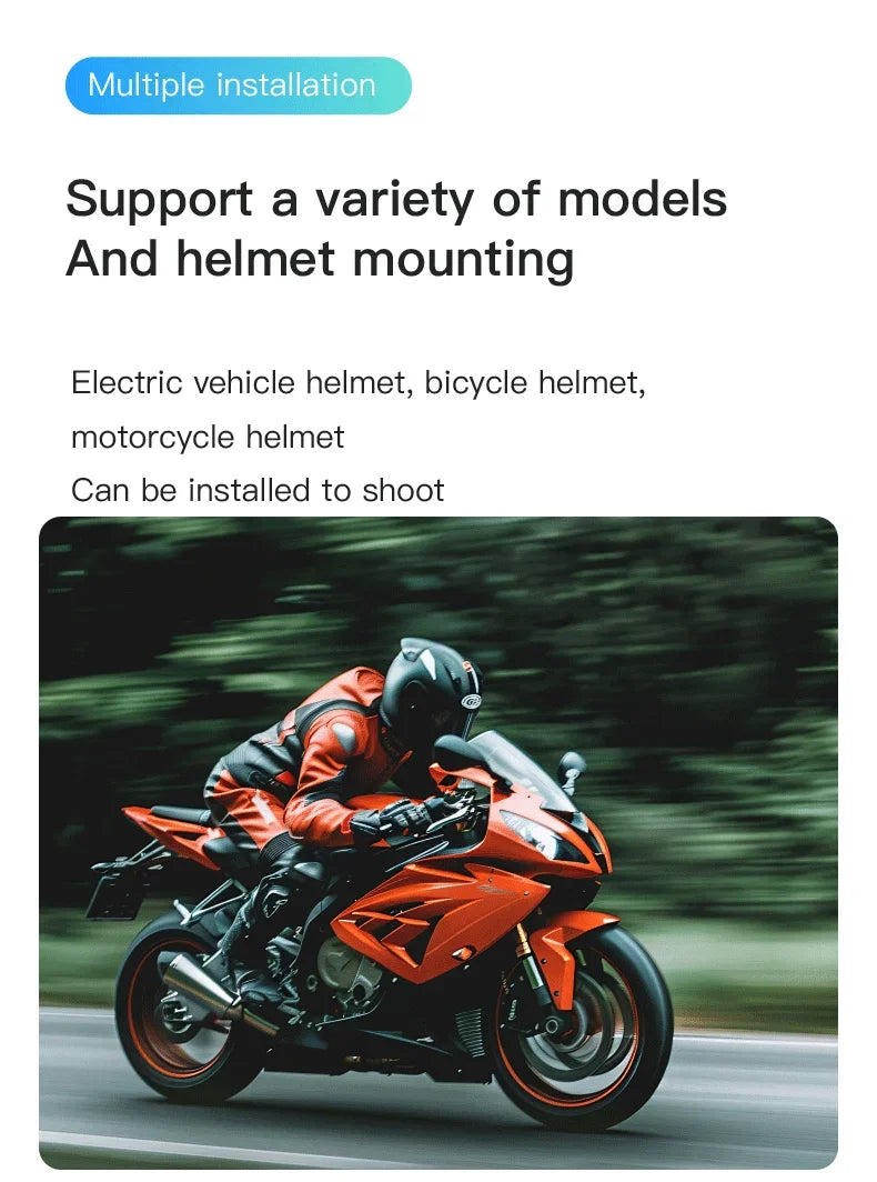 4K Mini Sports Action Camera for Helmet & Bike
