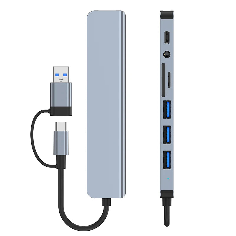 USB 3.0 Type-C Docking Station – Multiport Hub with SD/TF Card Reader & Audio for MacBook Pro