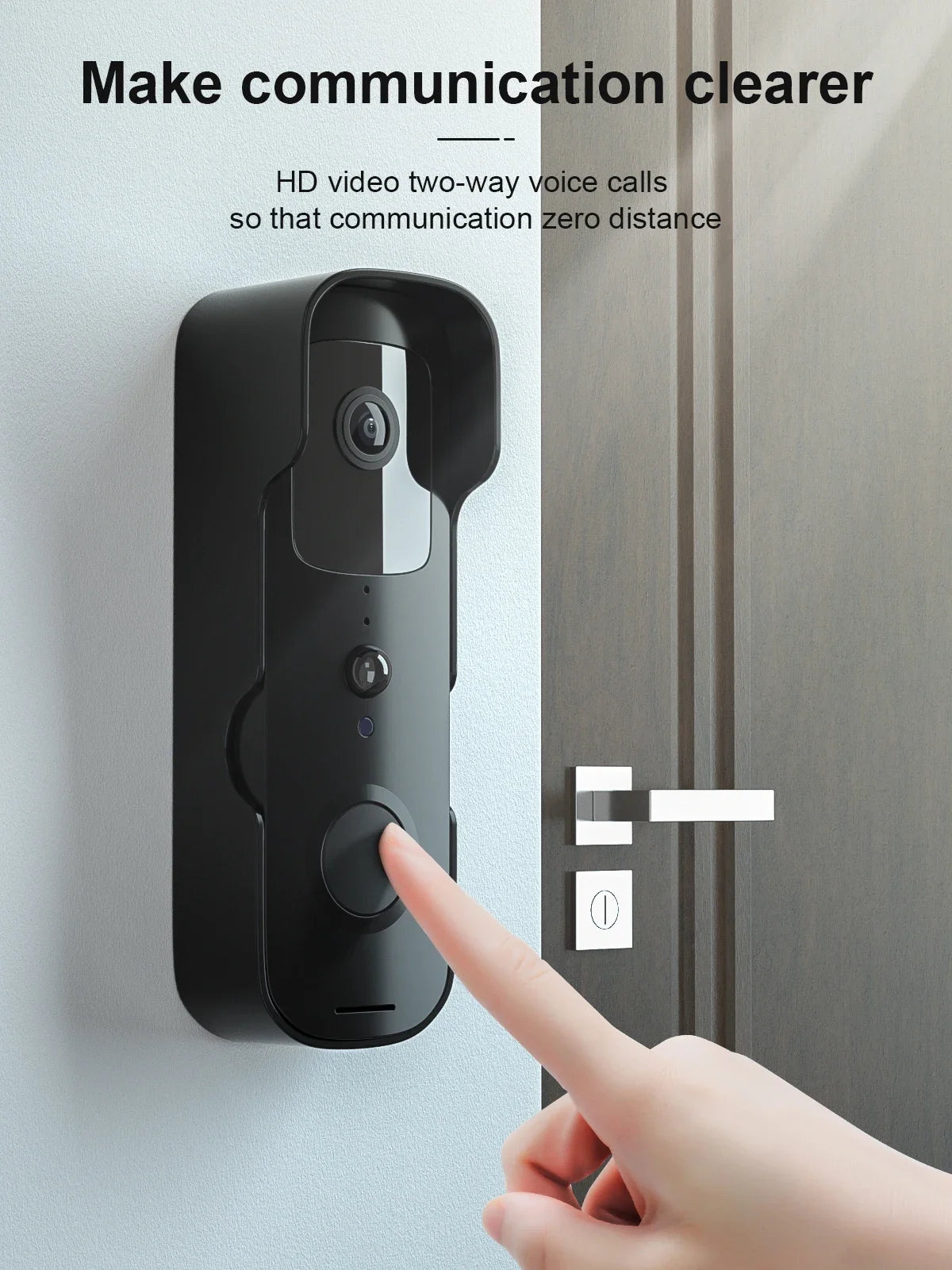 TuyaSmart 1080P WiFi Video Doorbell – Waterproof, Night Vision, Smart Intercom Camera