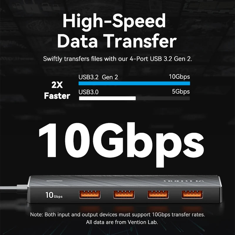 Vention USB 3.2 Hub 4-Port Splitter Adapter