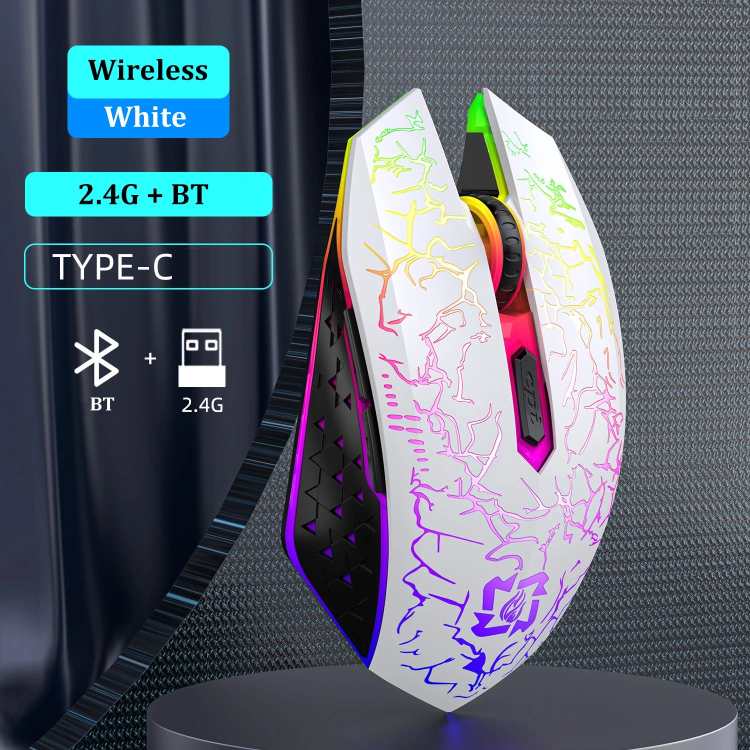 Bluetooth 5.2 RGB Dual-Mode Wireless Mouse