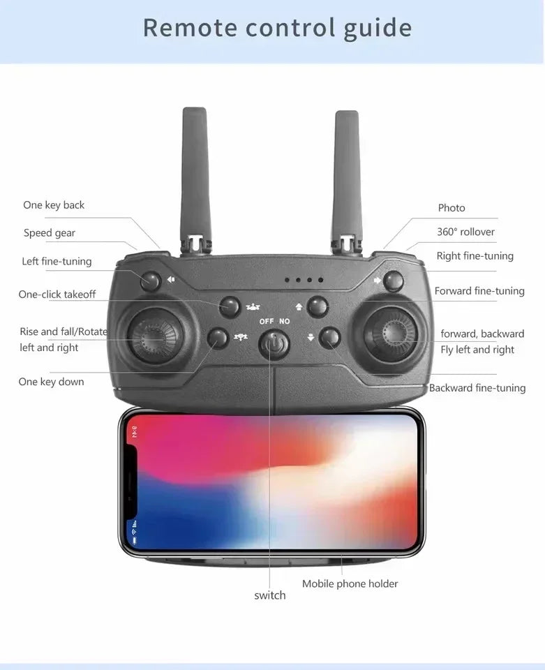 E88 Pro 4K WiFi FPV Foldable Drone with HD Camera