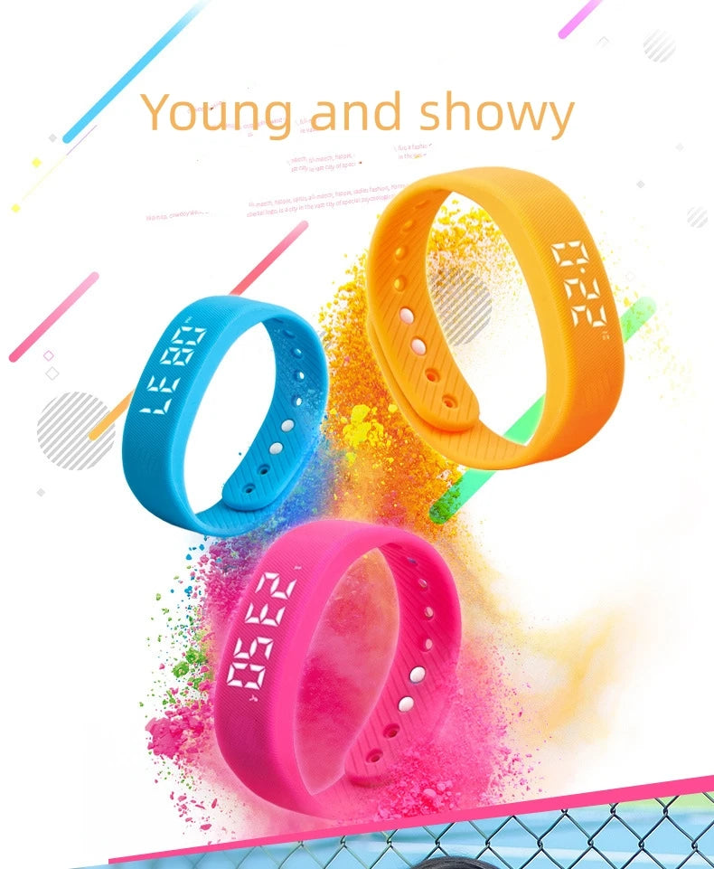 LED Digital Smart Bracelet with Pedometer & Alarm