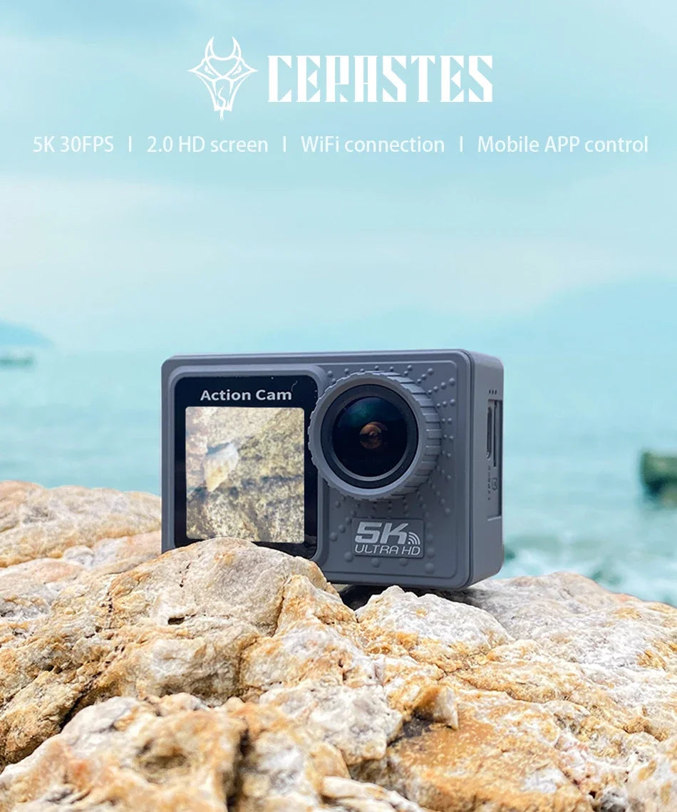 5K 4K Action Camera with WiFi & Stabilizer