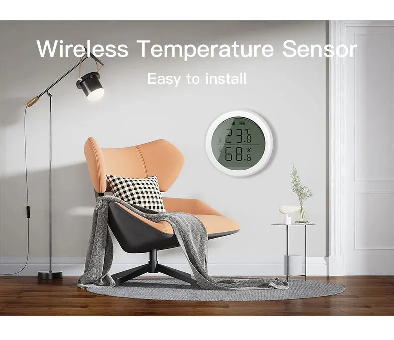 Tuya ZigBee Smart Temperature & Humidity Sensor – LCD Display, Works with Alexa & Google Home