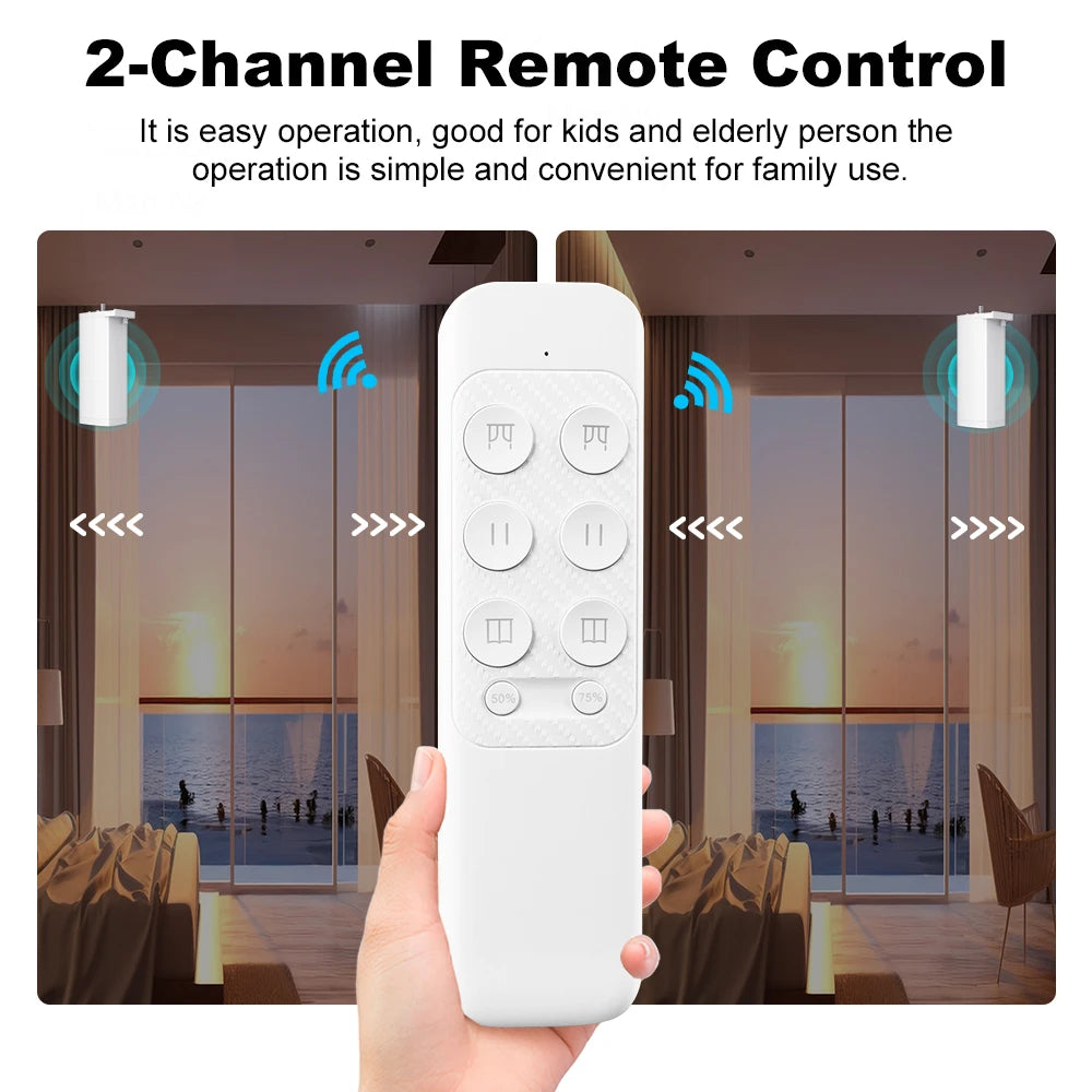 Tuya ZigBee/WiFi Smart Curtain Motor 155MM