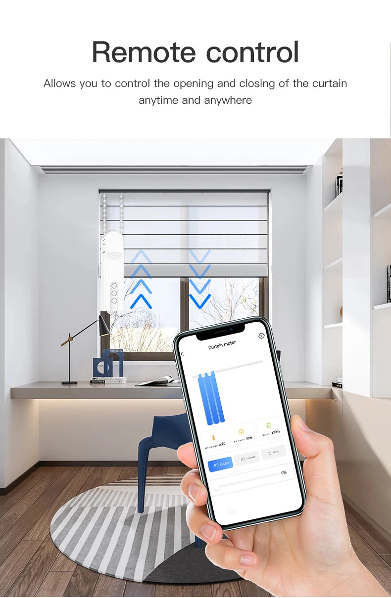 Tuya WiFi Smart Blind Motor Electric Roller Curtain Driver