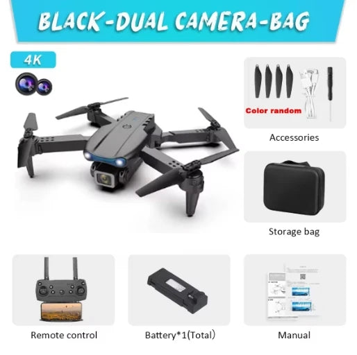 E88 Pro 4K Drone – Foldable RC Quadcopter with Dual HD Cameras & WiFi FPV