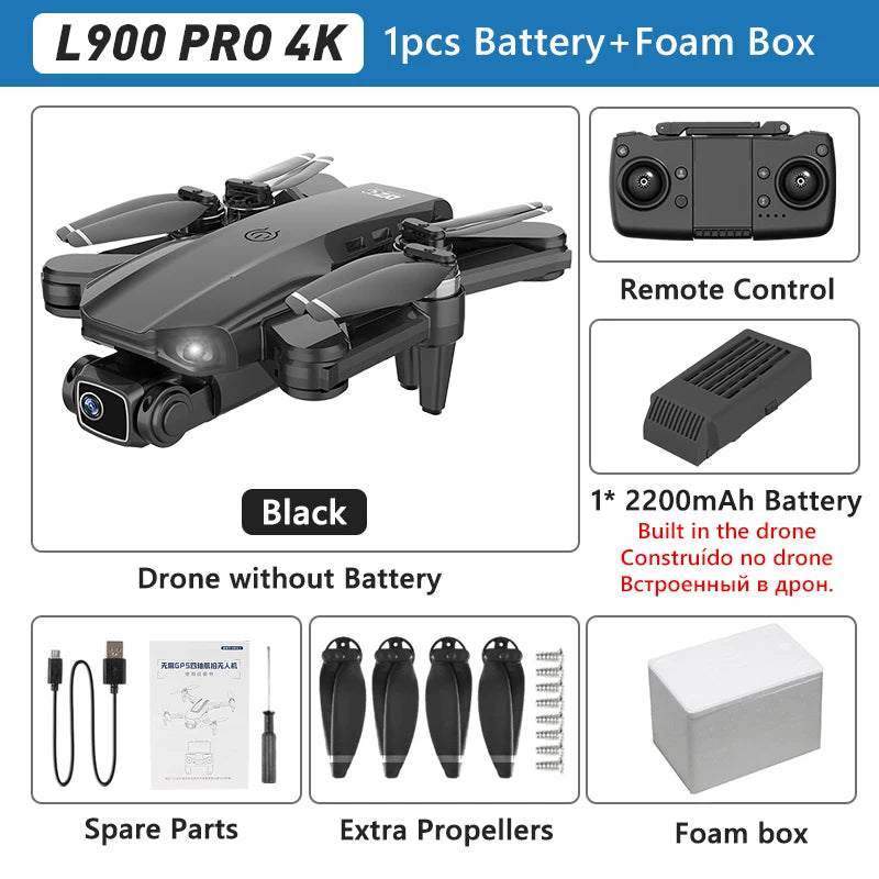 LYZRC L900 Pro GPS Drone – 4K Dual Camera 5G WiFi Foldable FPV Quadcopter